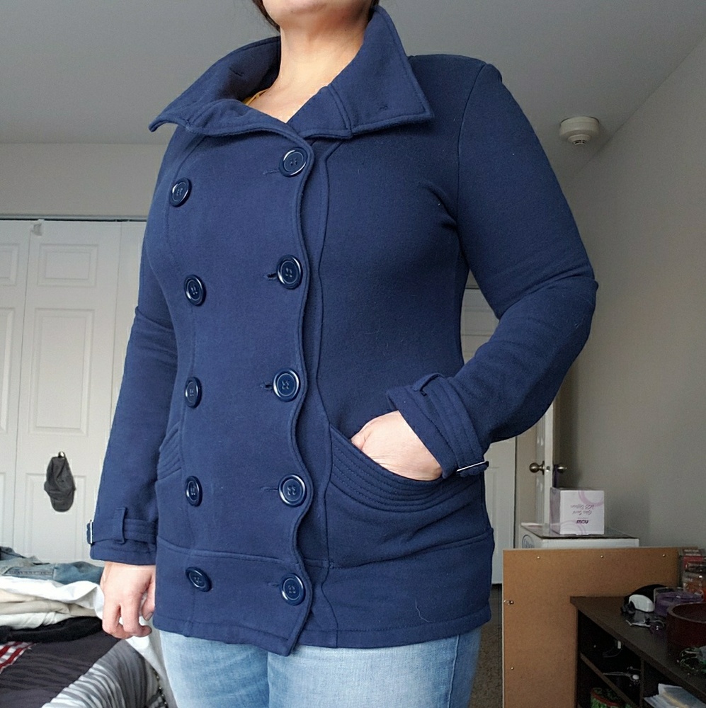 JJ Basics navy pea coat